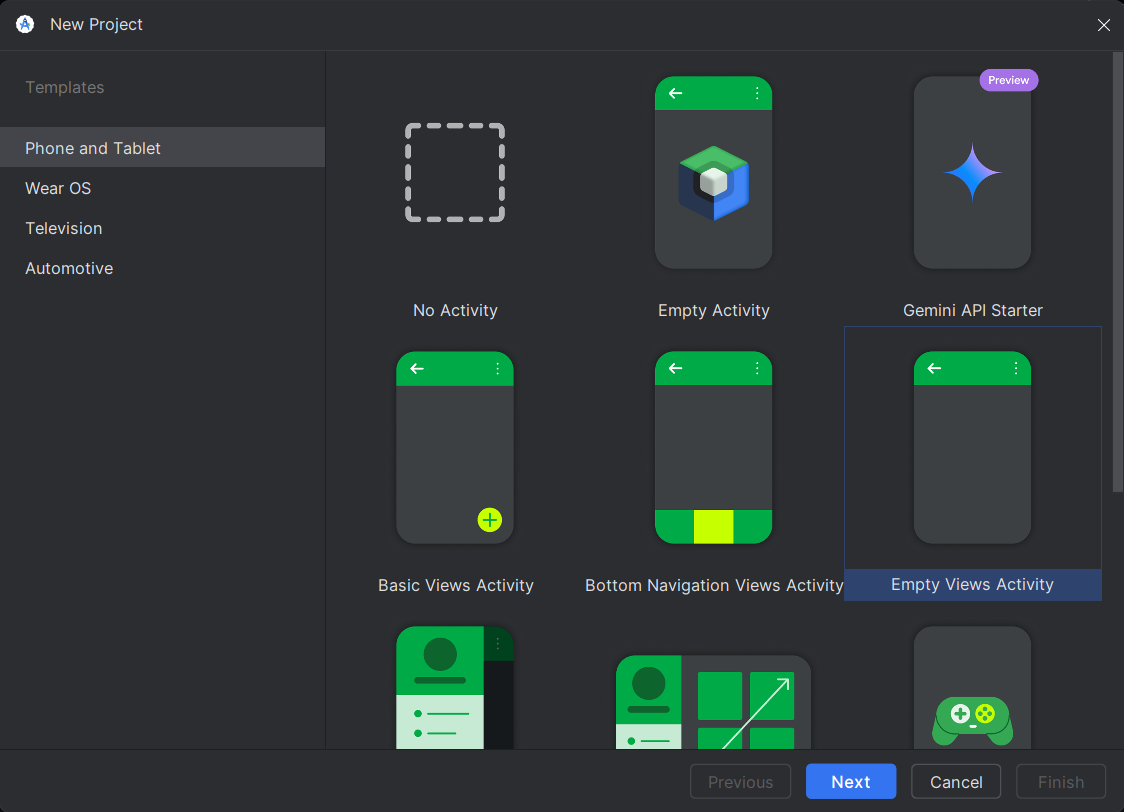 Empty Activity в Android Studio